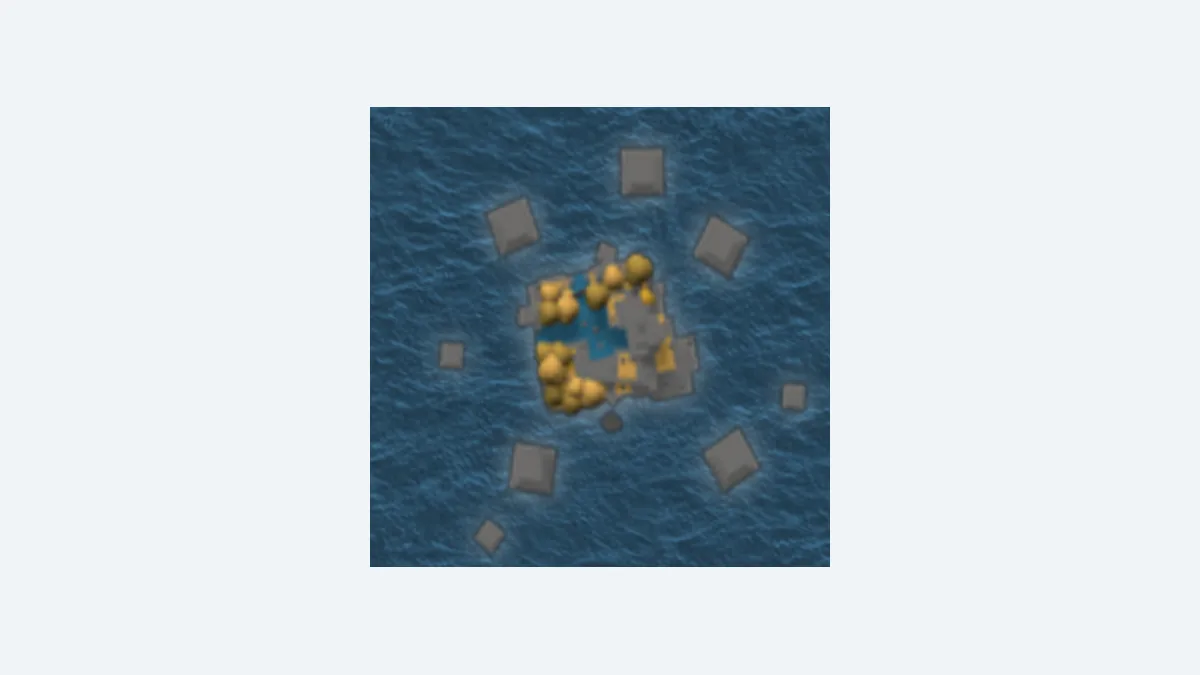 Ierochos map crop used as a route-check visual for Arcane Odyssey treasure and island planning